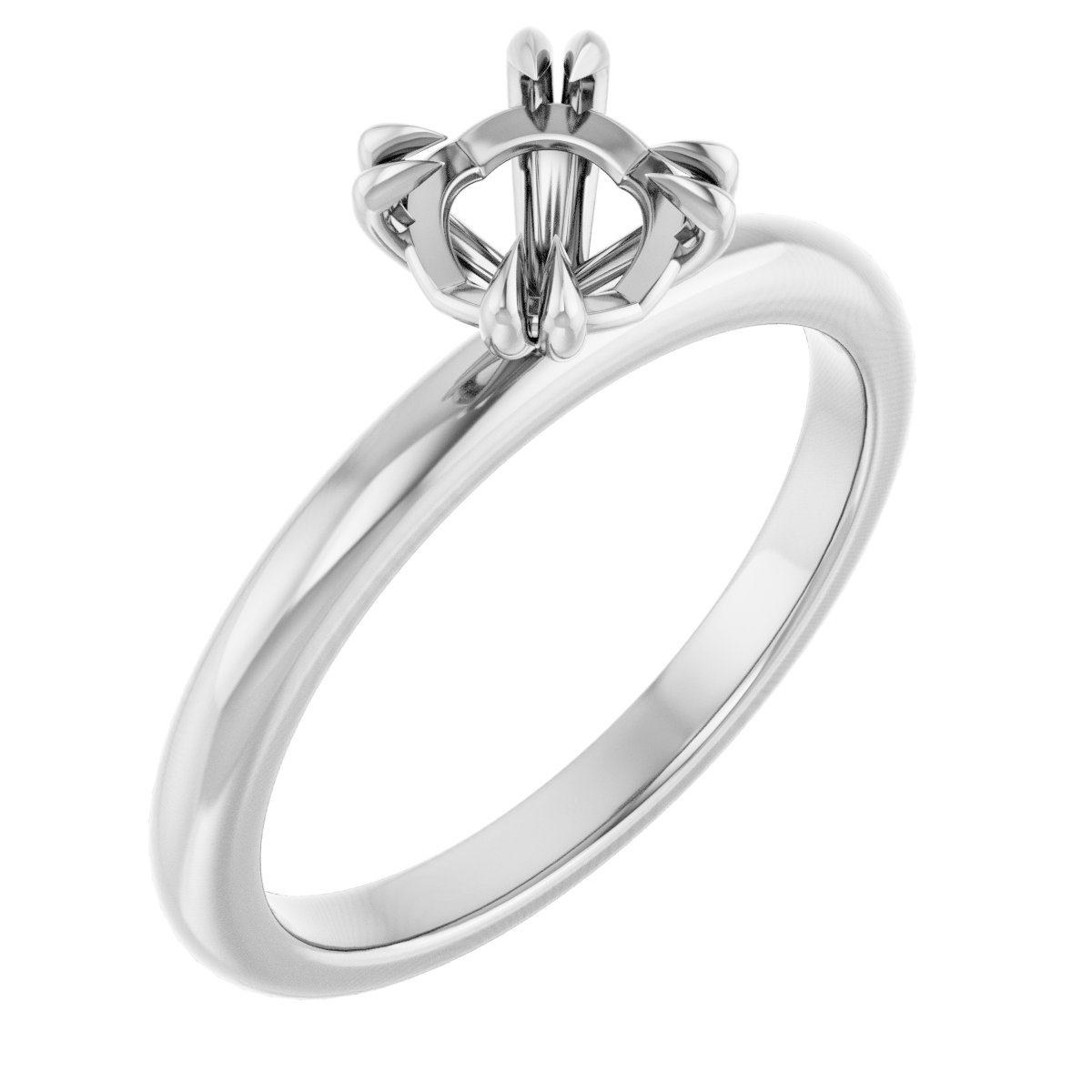 Double Claw-Prong Engagement Ring