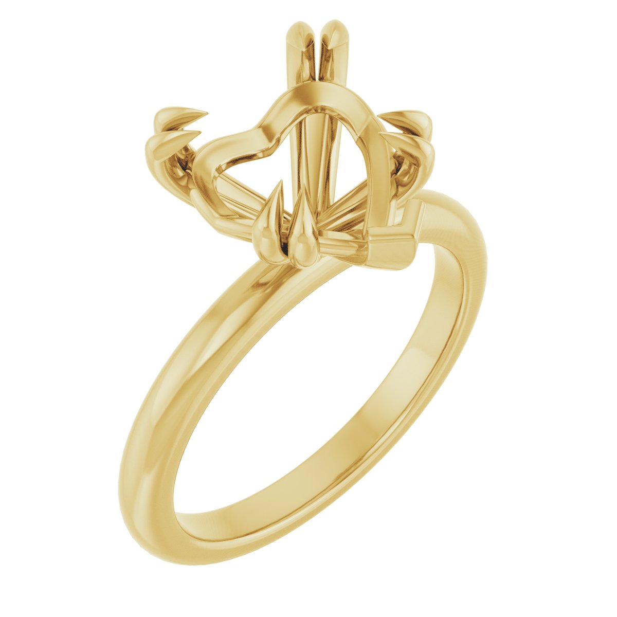Double Claw-Prong Engagement Ring