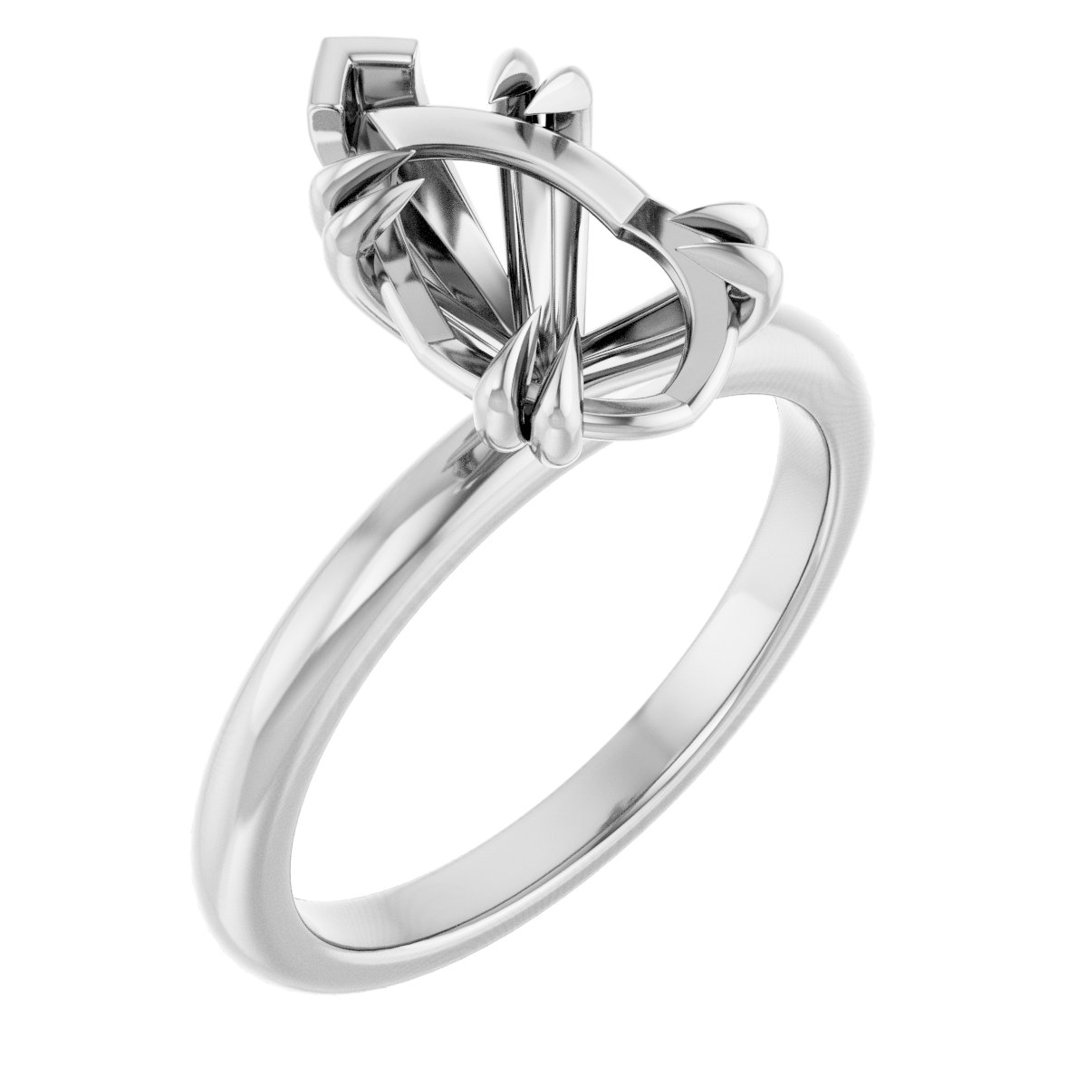 Double Claw-Prong Engagement Ring