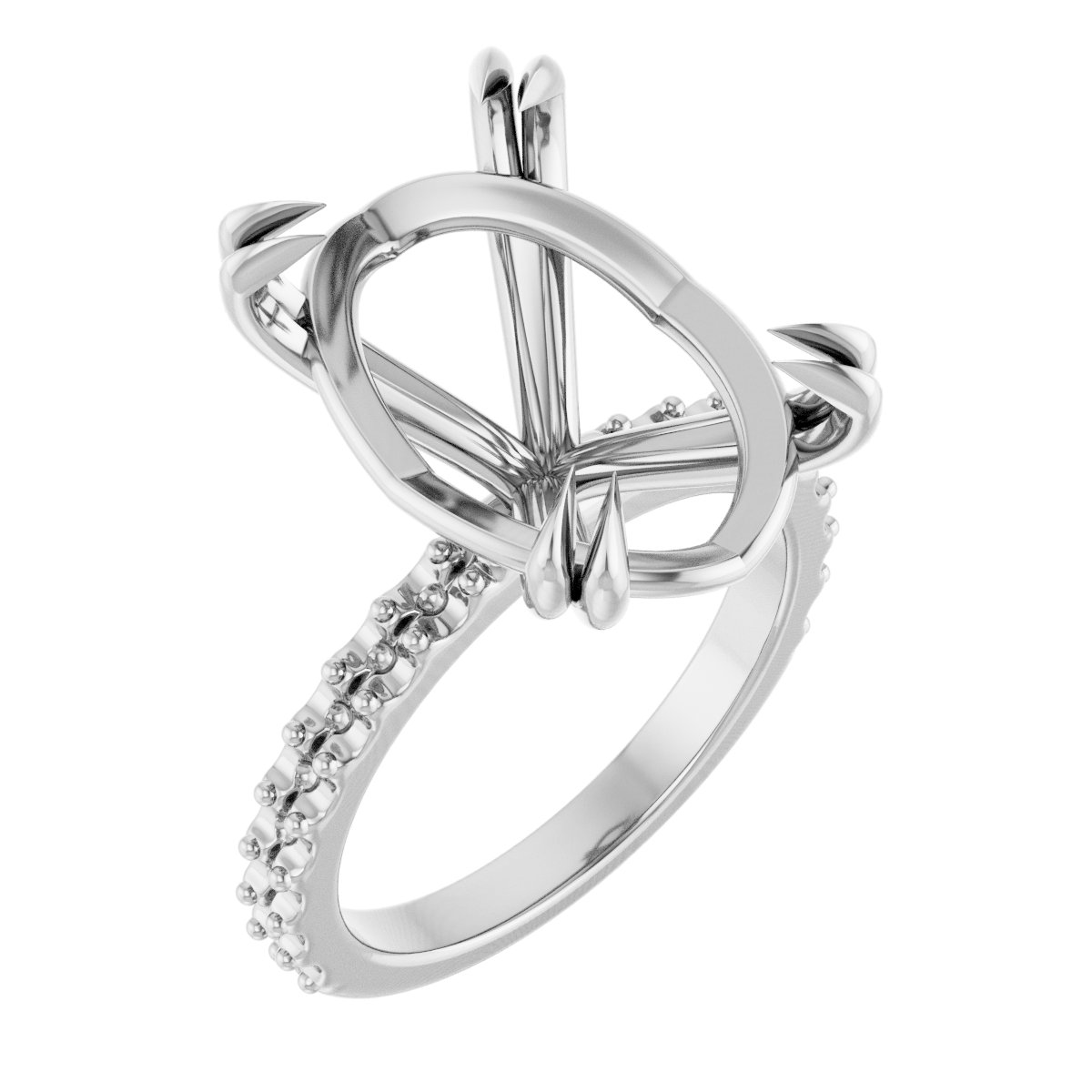 Double Claw-Prong Engagement Ring