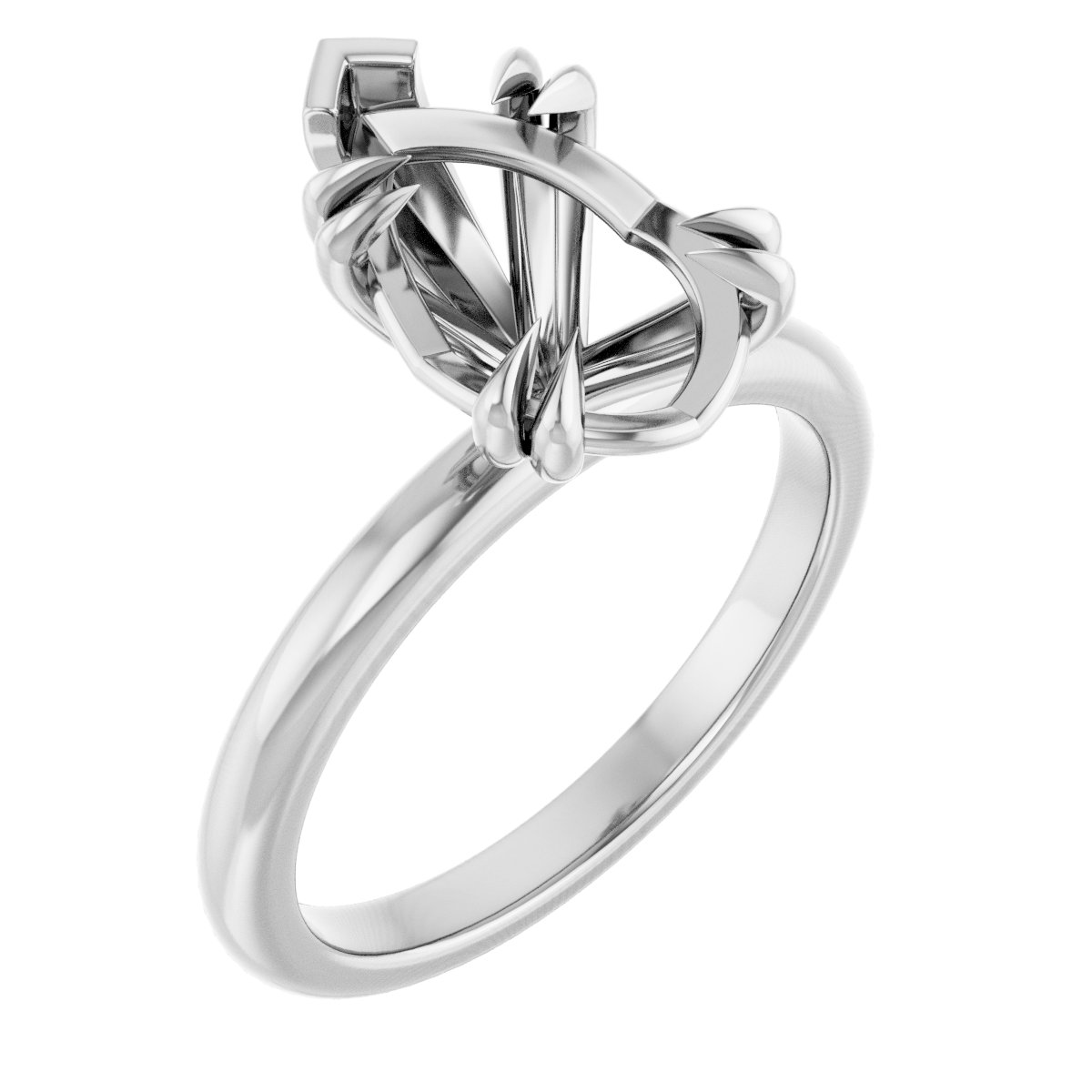 Double Claw-Prong Engagement Ring