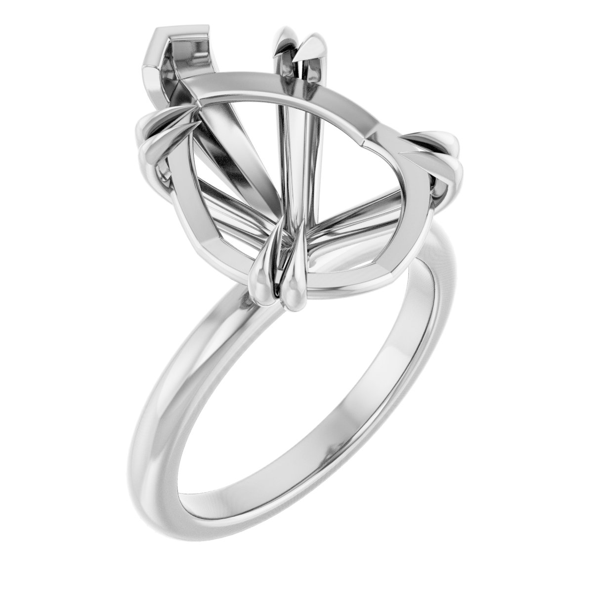 Double Claw-Prong Engagement Ring