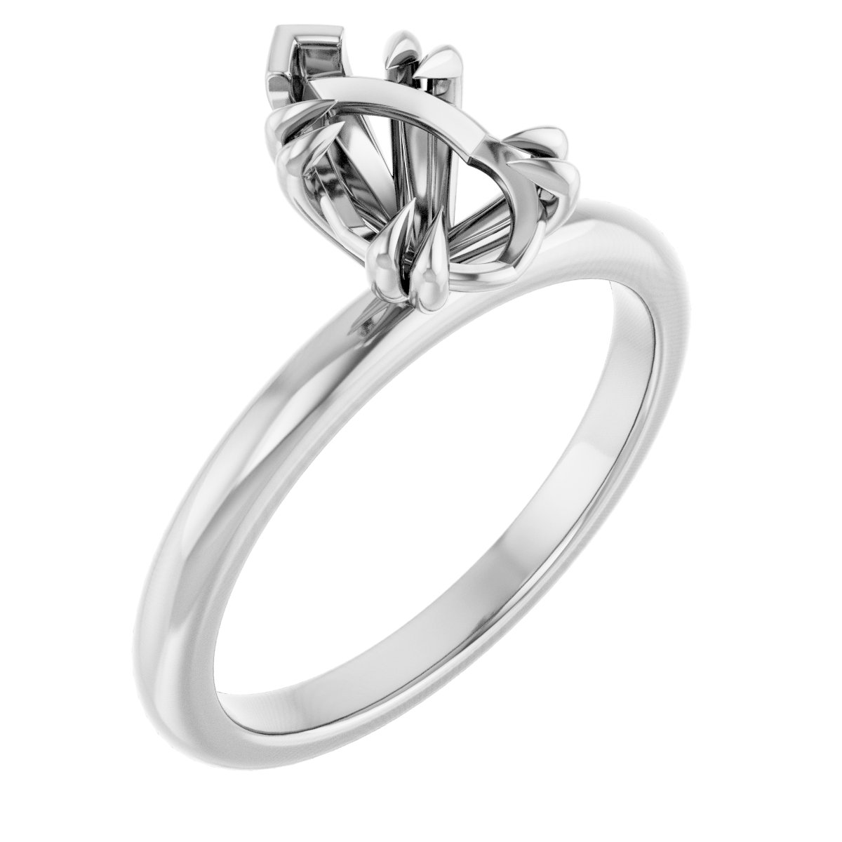 Double Claw-Prong Engagement Ring