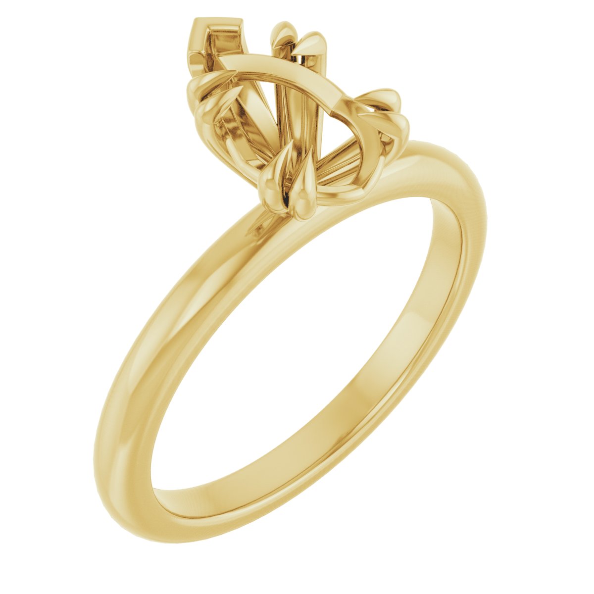 Double Claw-Prong Engagement Ring