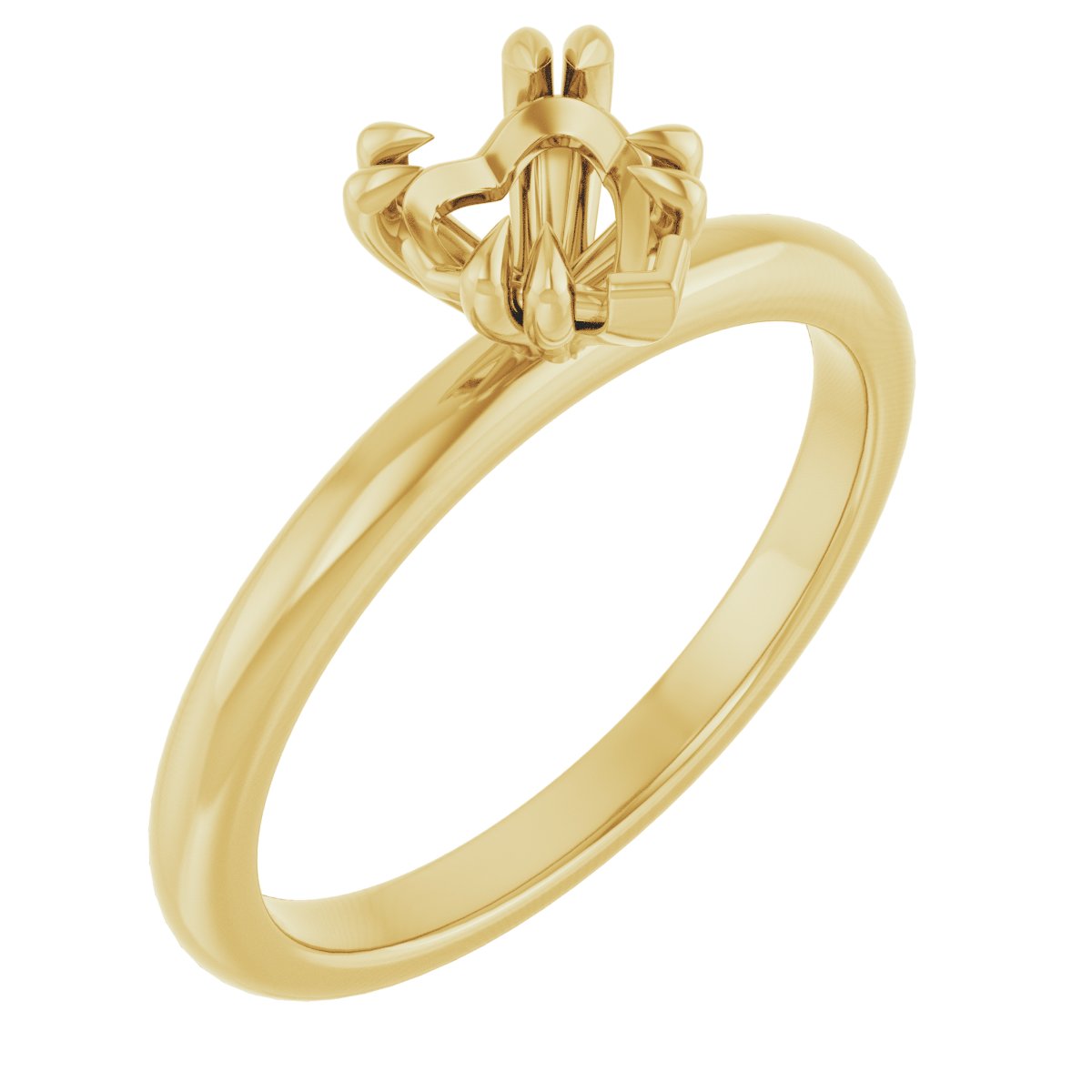 Double Claw-Prong Engagement Ring