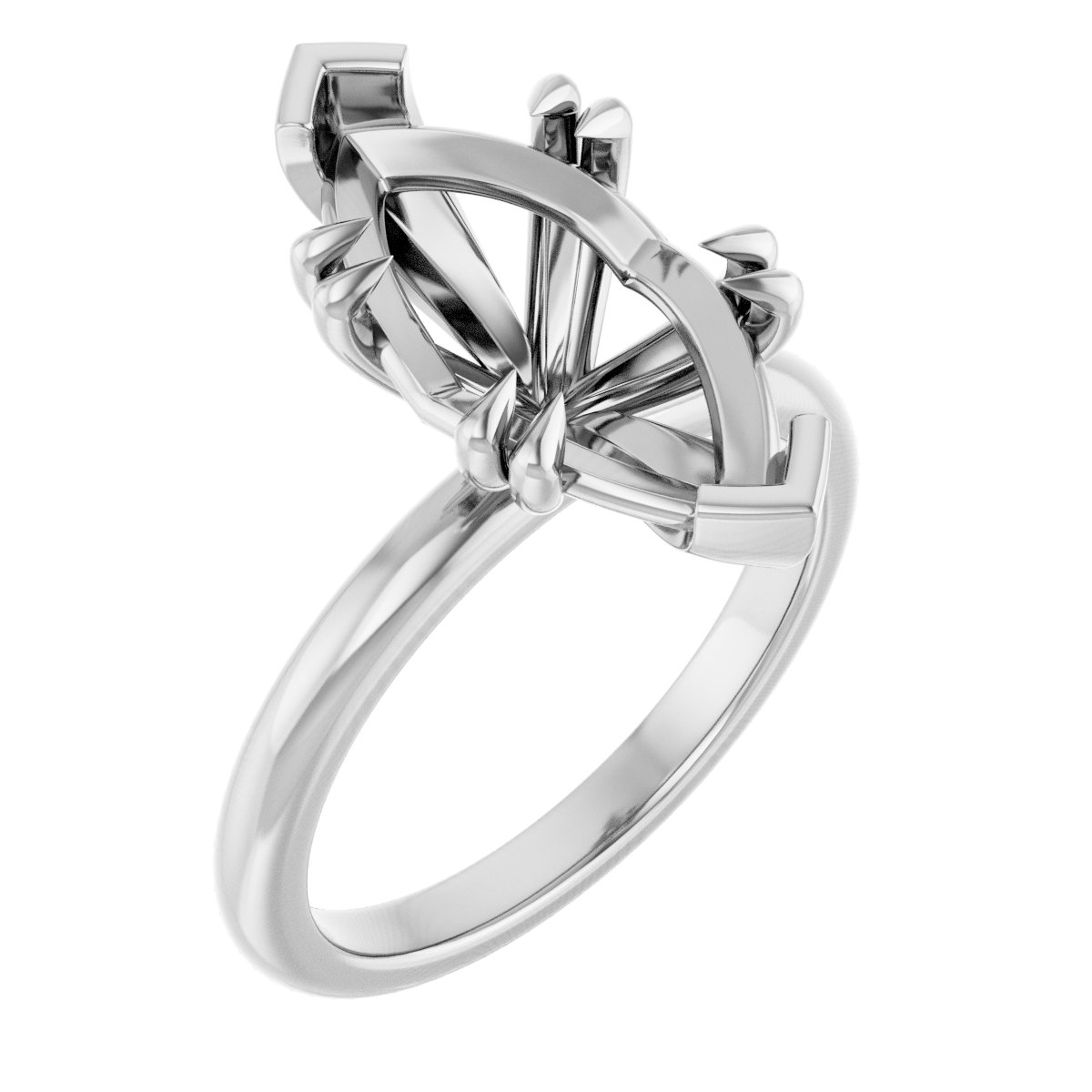 Double Claw-Prong Engagement Ring