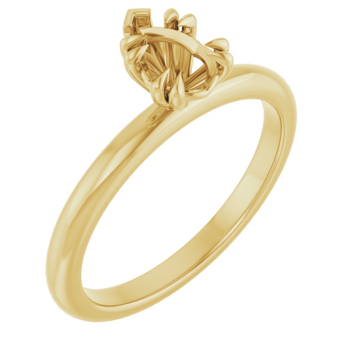 Double Claw-Prong Engagement Ring