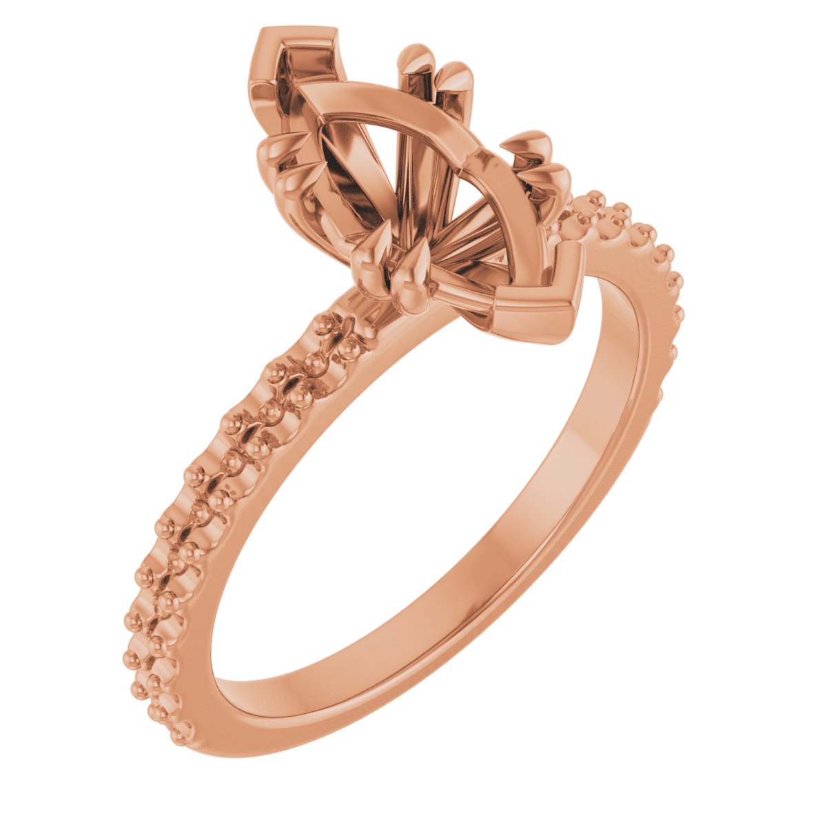 Double Claw-Prong Engagement Ring