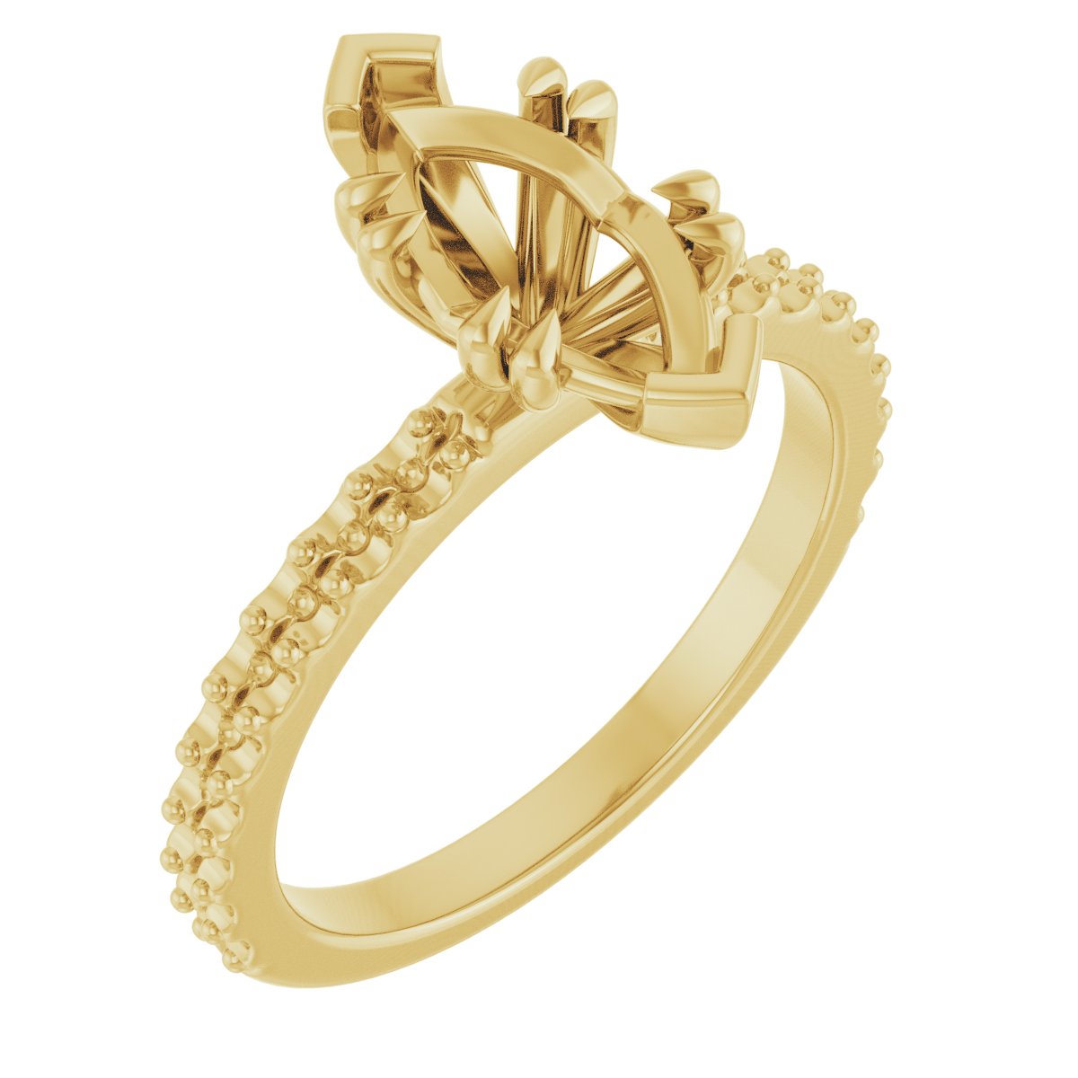 Double Claw-Prong Engagement Ring