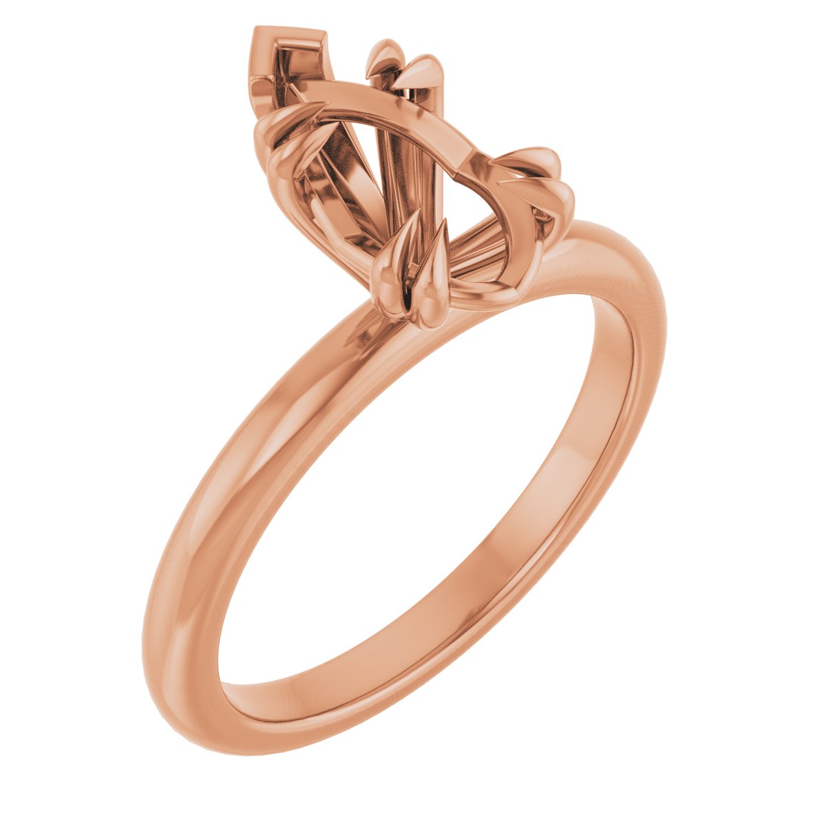 Double Claw-Prong Engagement Ring