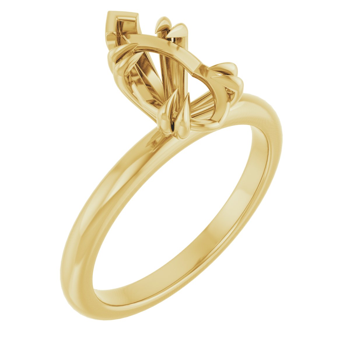 Double Claw-Prong Engagement Ring