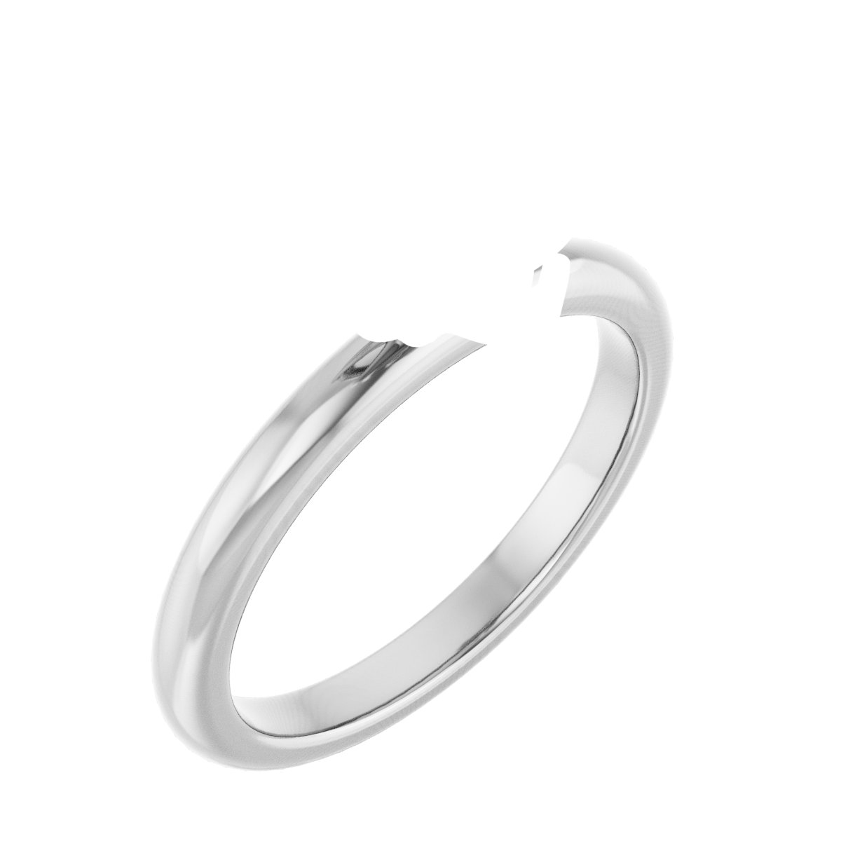 Double Claw-Prong Engagement Ring