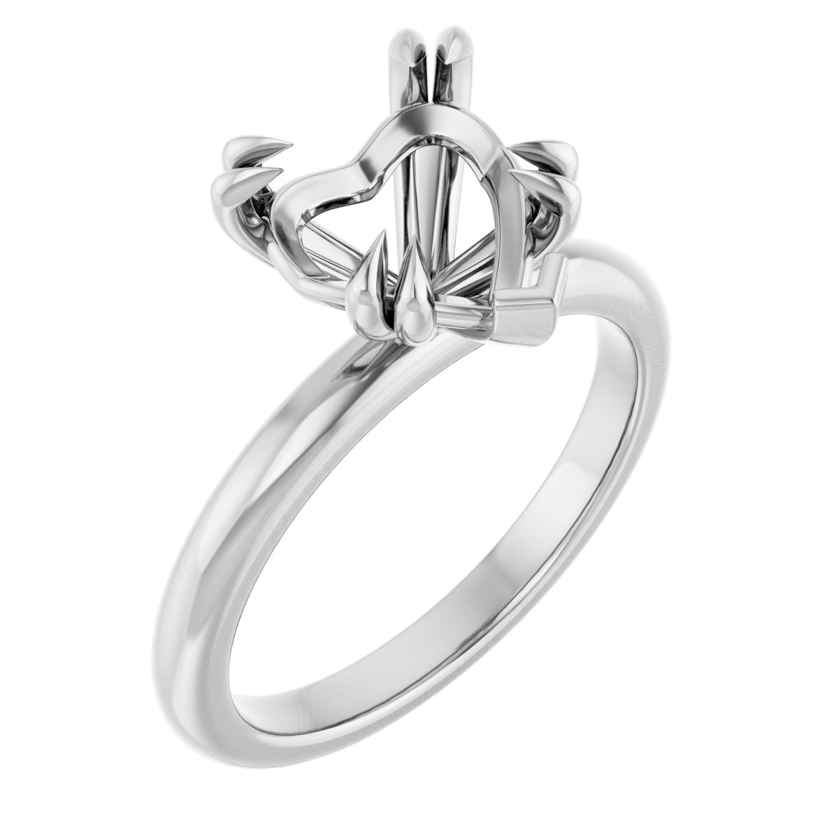 Double Claw-Prong Engagement Ring