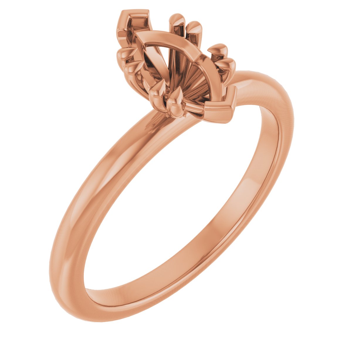 Double Claw-Prong Engagement Ring