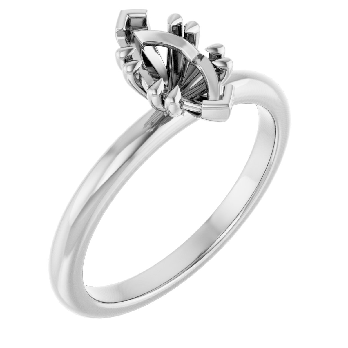 Double Claw-Prong Engagement Ring