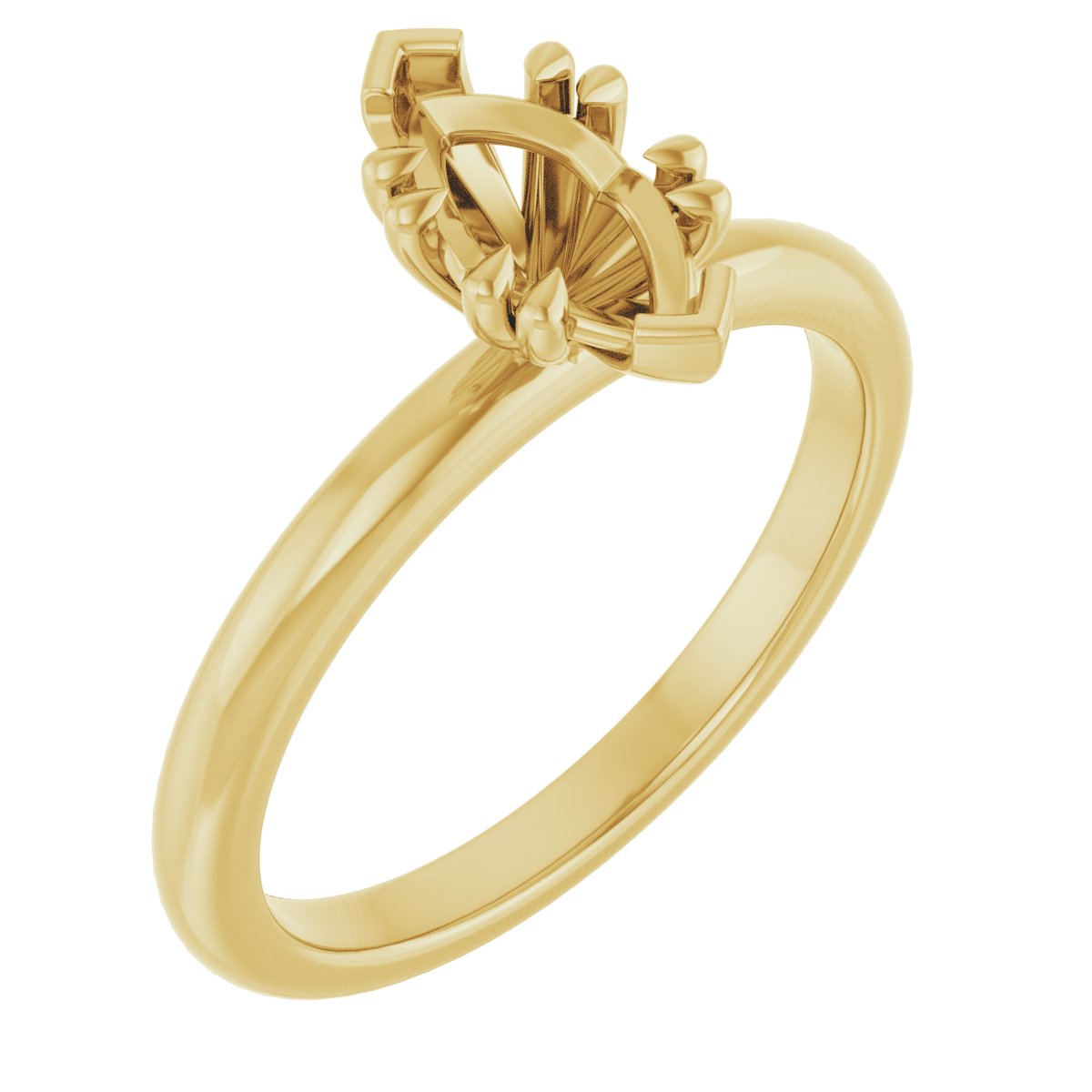 Double Claw-Prong Engagement Ring
