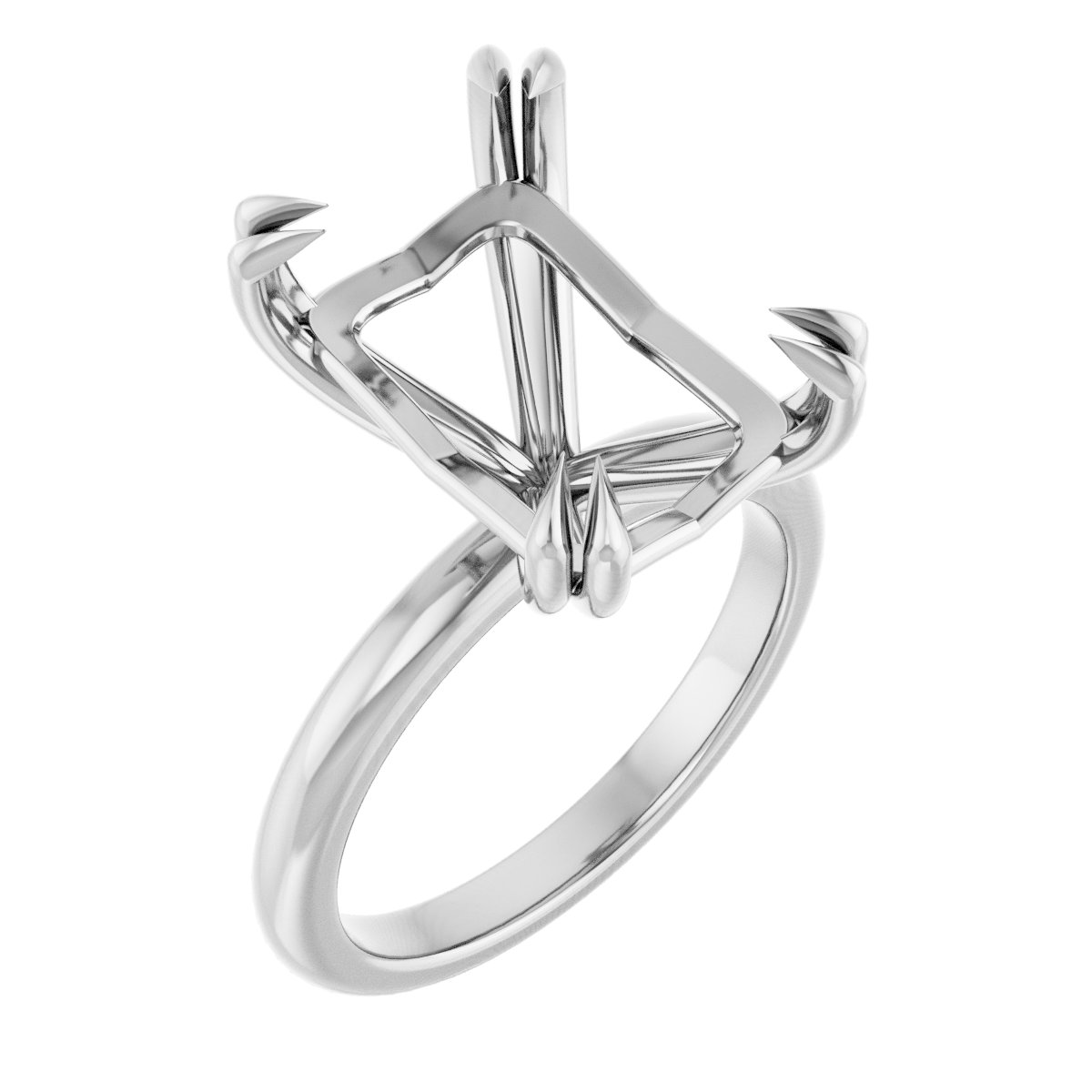 Double Claw-Prong Engagement Ring