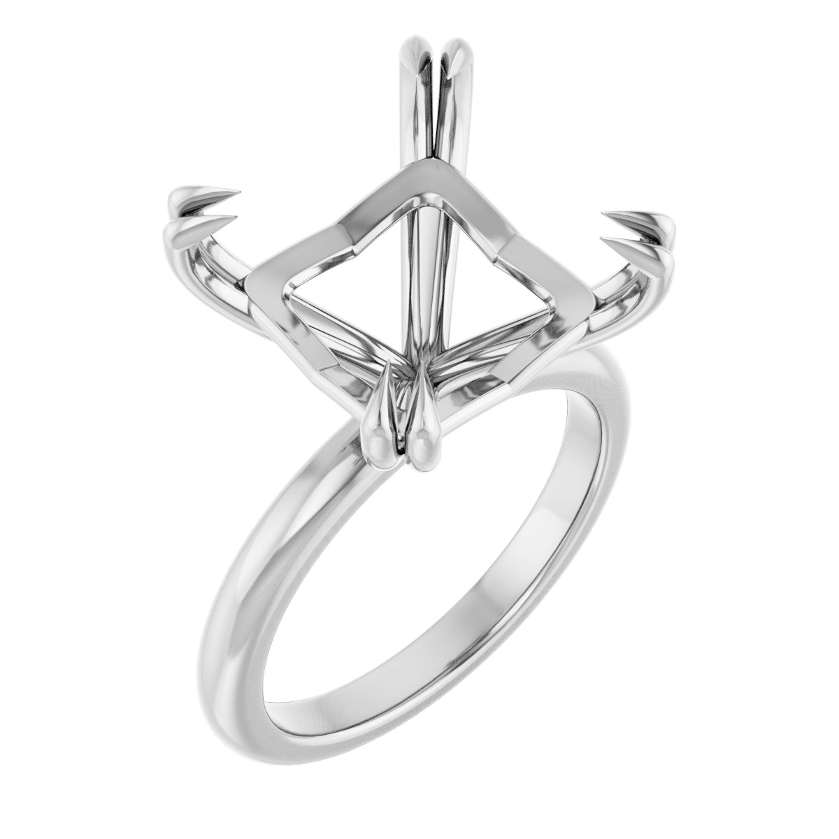 Double Claw-Prong Engagement Ring