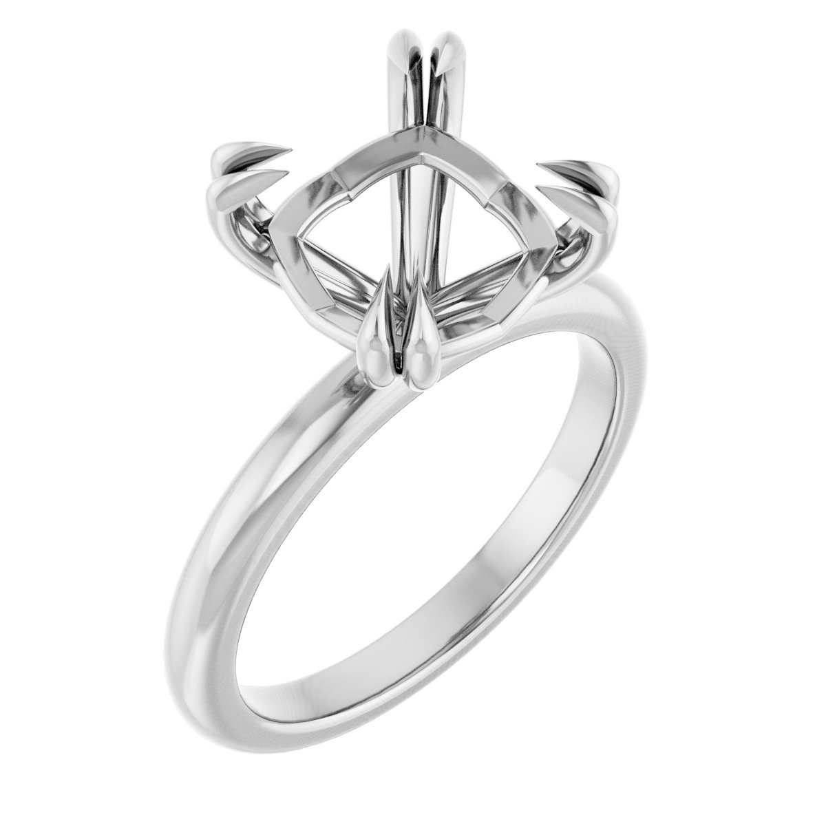 Double Claw-Prong Engagement Ring