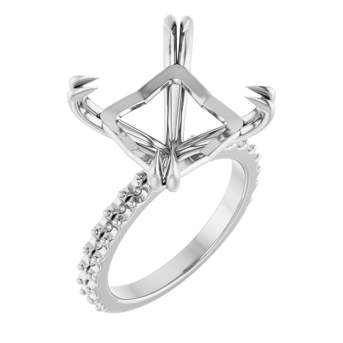 Double Claw-Prong Engagement Ring