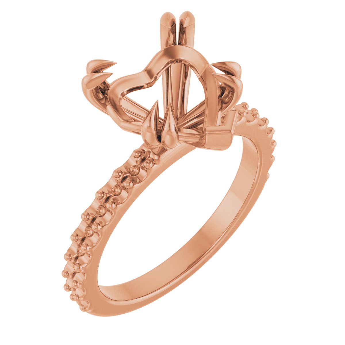 Double Claw-Prong Engagement Ring