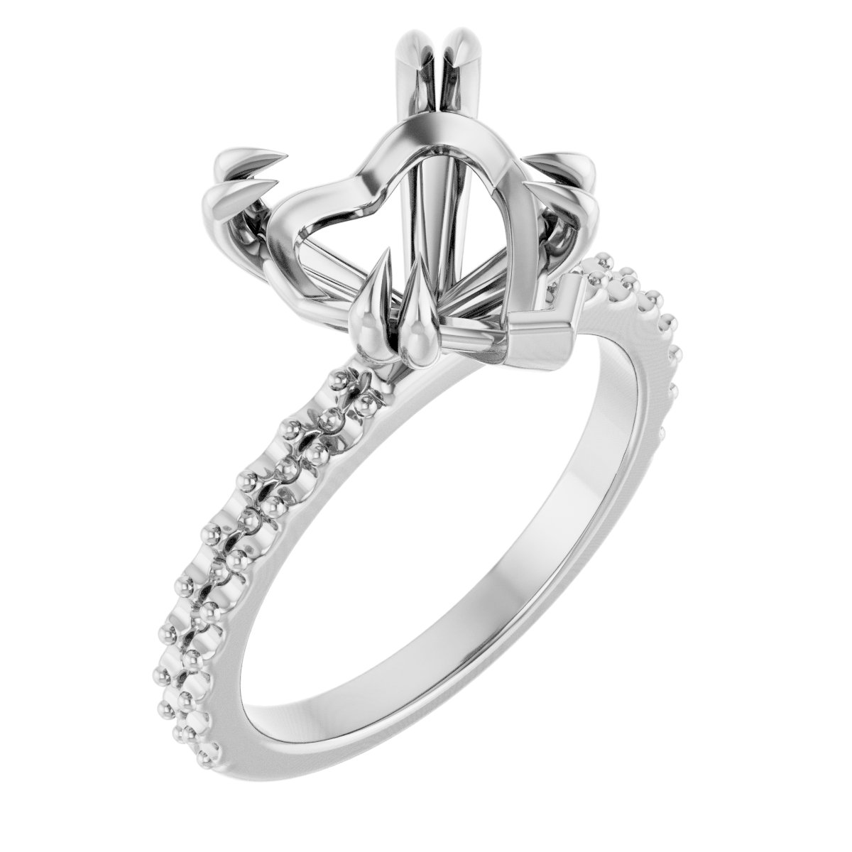 Double Claw-Prong Engagement Ring