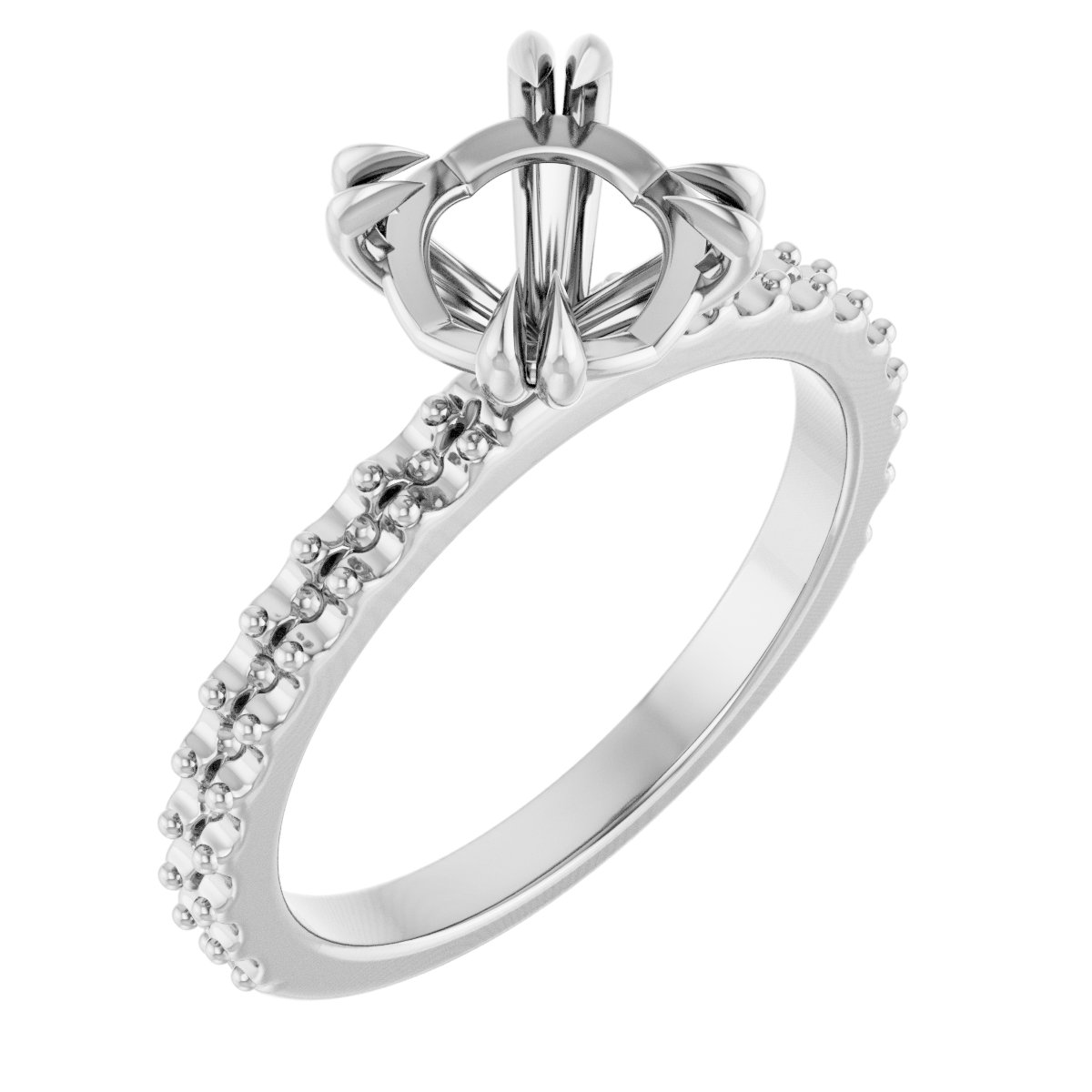 Double Claw-Prong Engagement Ring