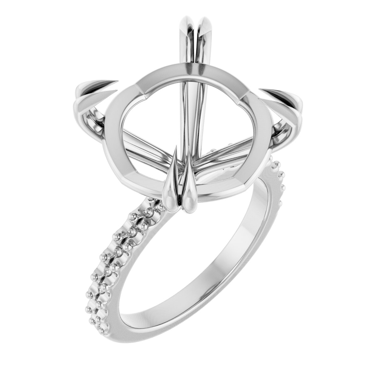Double Claw-Prong Engagement Ring