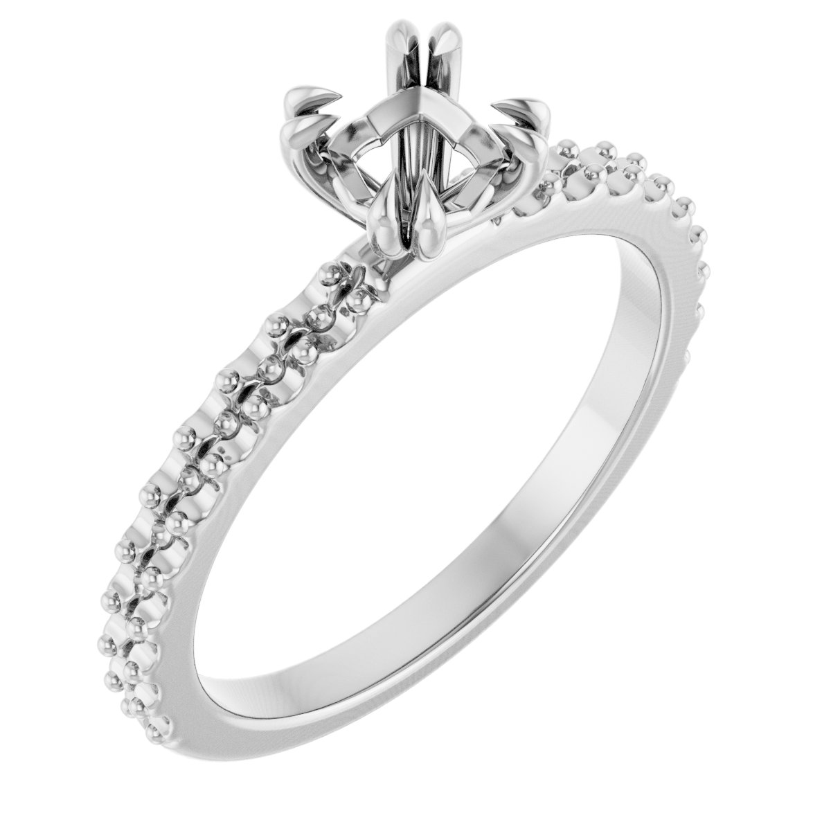 Double Claw-Prong Engagement Ring