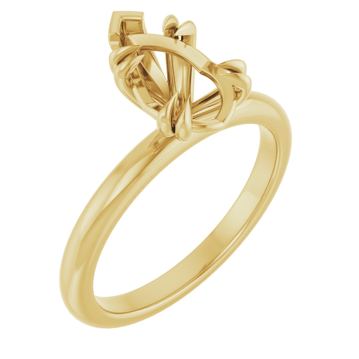 Double Claw-Prong Engagement Ring