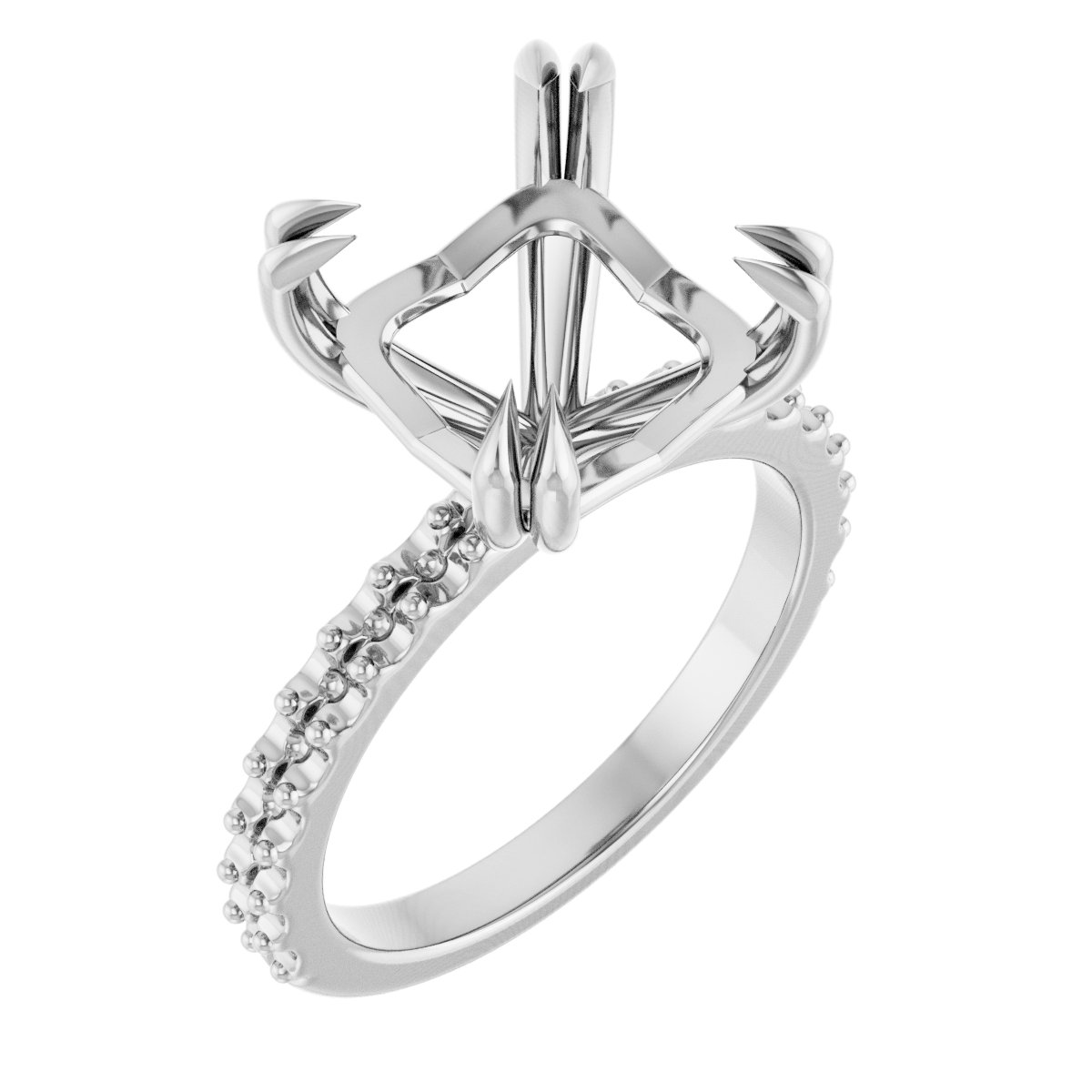 Double Claw-Prong Engagement Ring