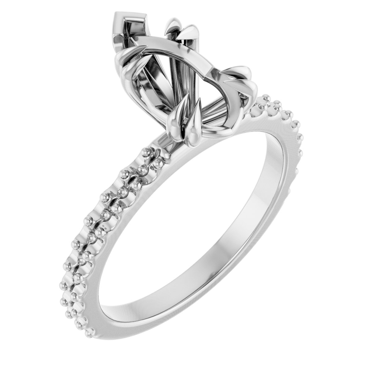 Double Claw-Prong Engagement Ring