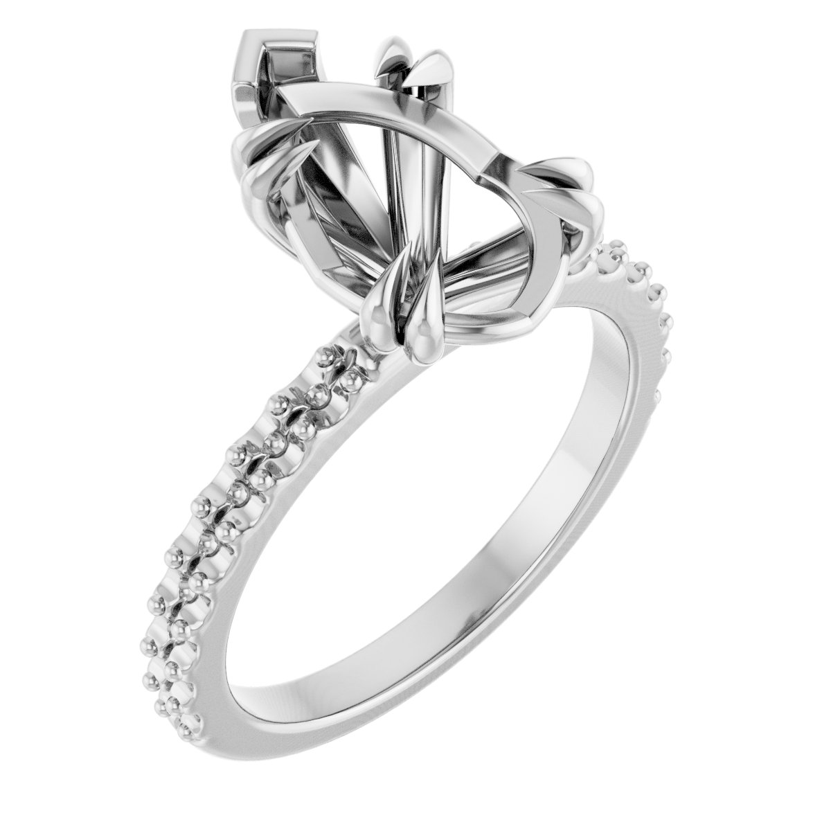 Double Claw-Prong Engagement Ring