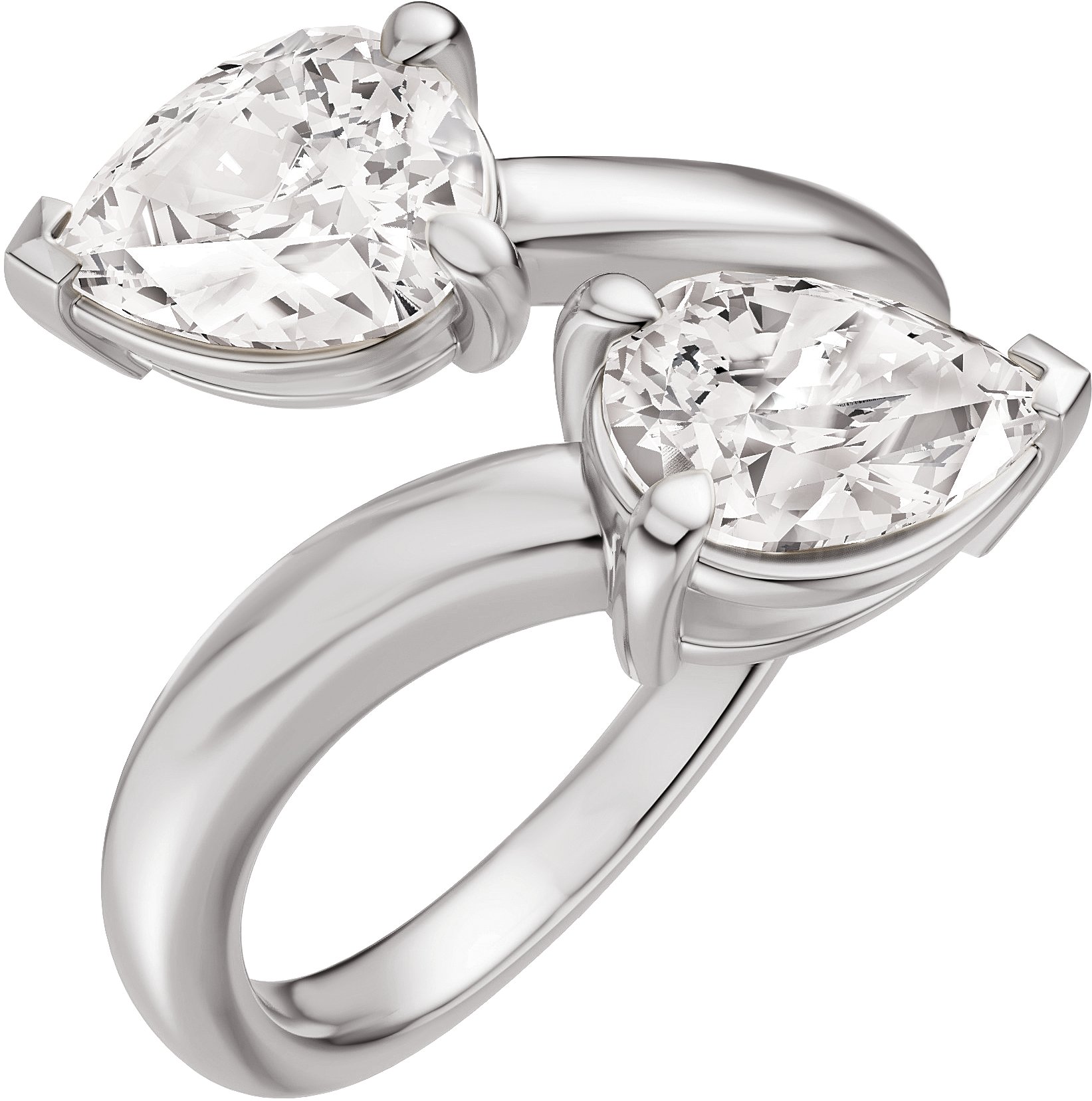Two-Stone Bypass Engagement Ring or Band