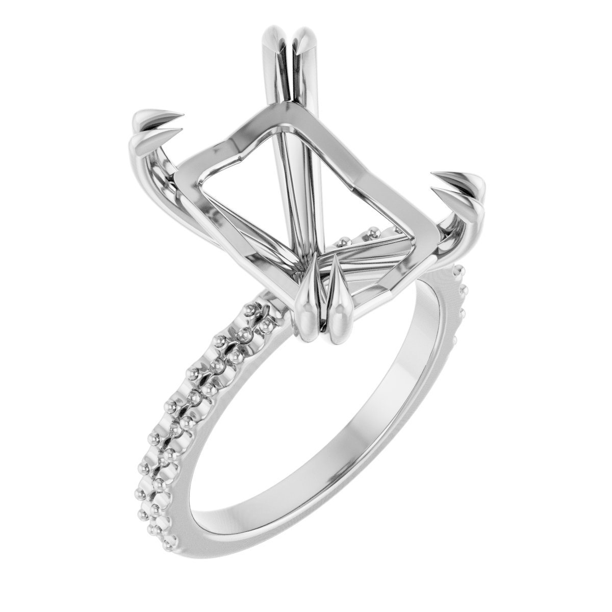 Double Claw-Prong Engagement Ring
