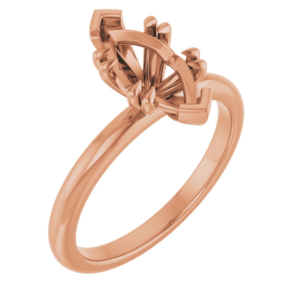 Double Claw-Prong Engagement Ring