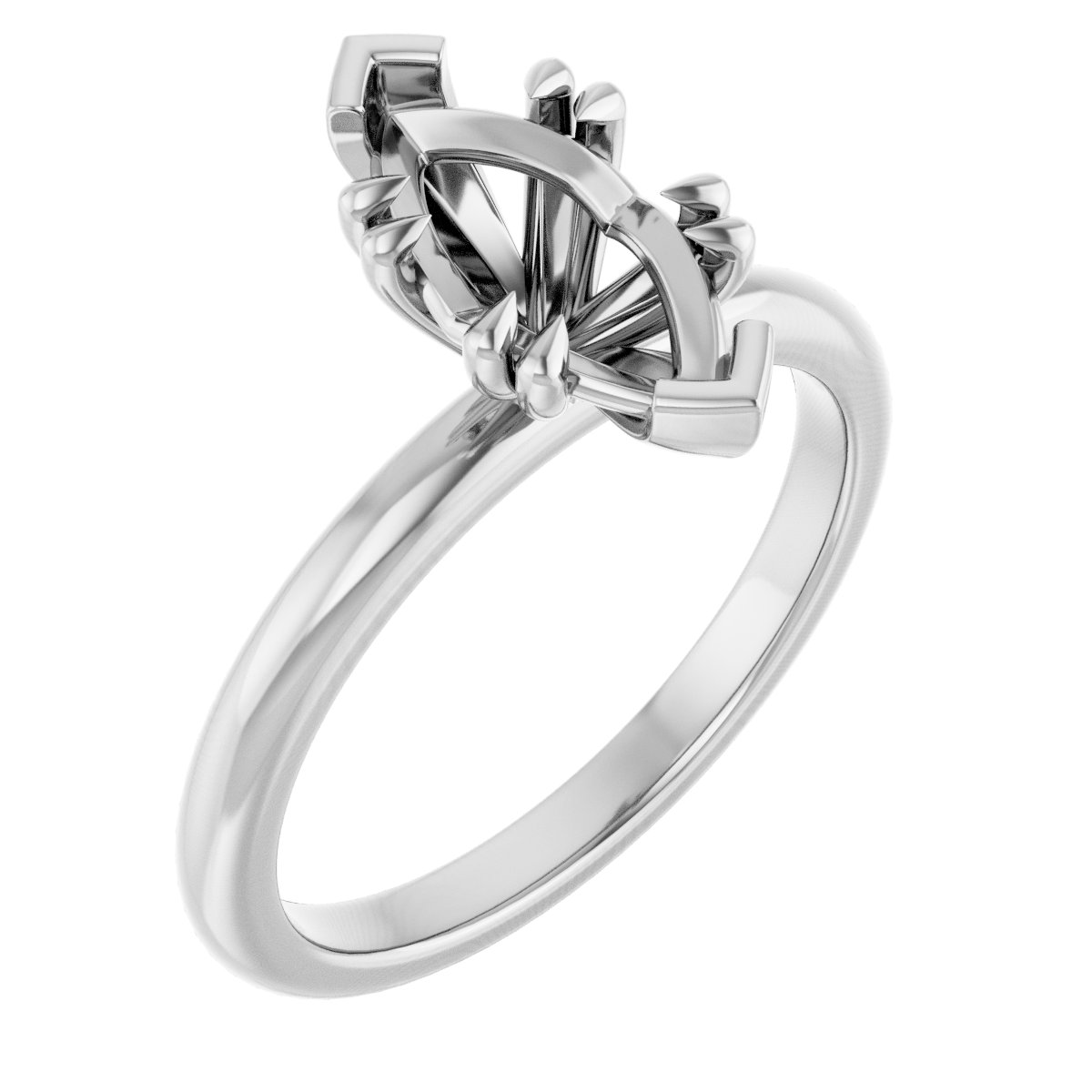 Double Claw-Prong Engagement Ring