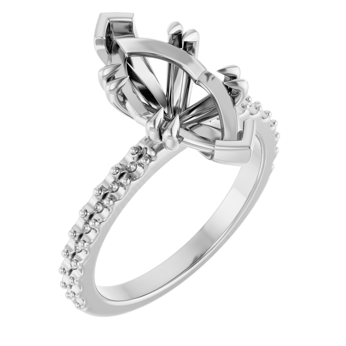 Double Claw-Prong Engagement Ring