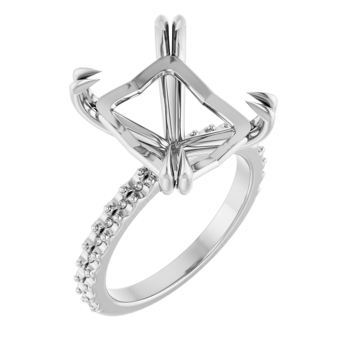 Double Claw-Prong Engagement Ring