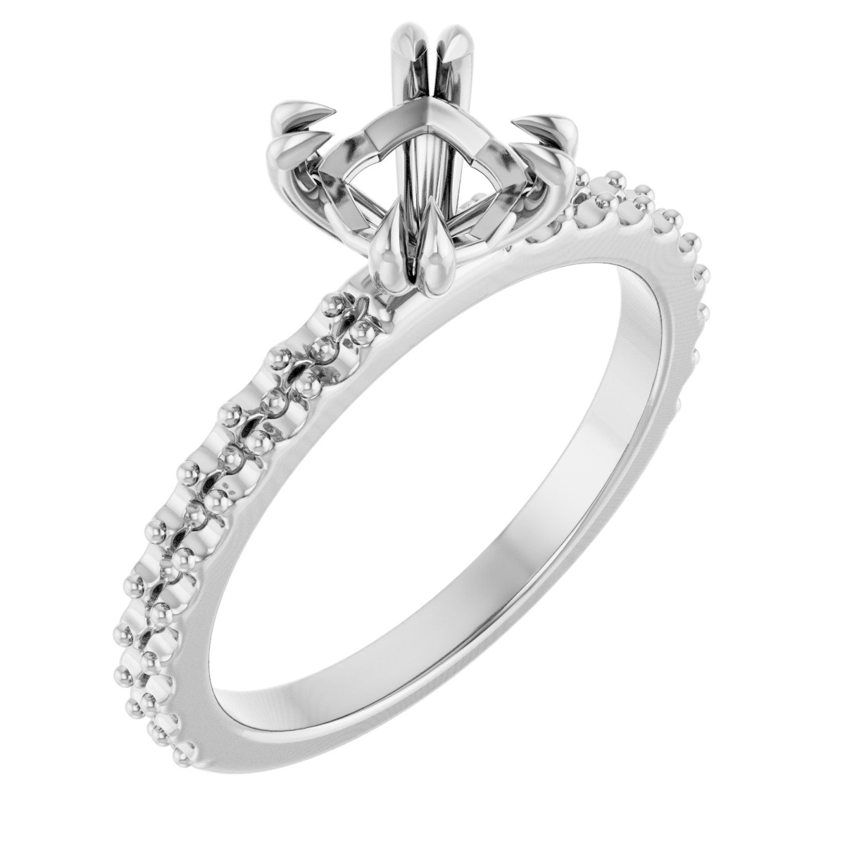 Double Claw-Prong Engagement Ring