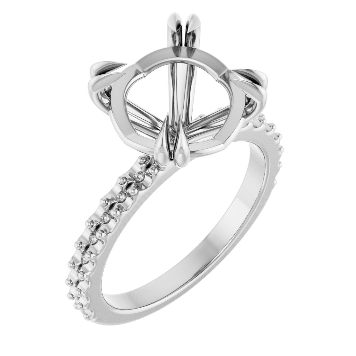 Double Claw-Prong Engagement Ring