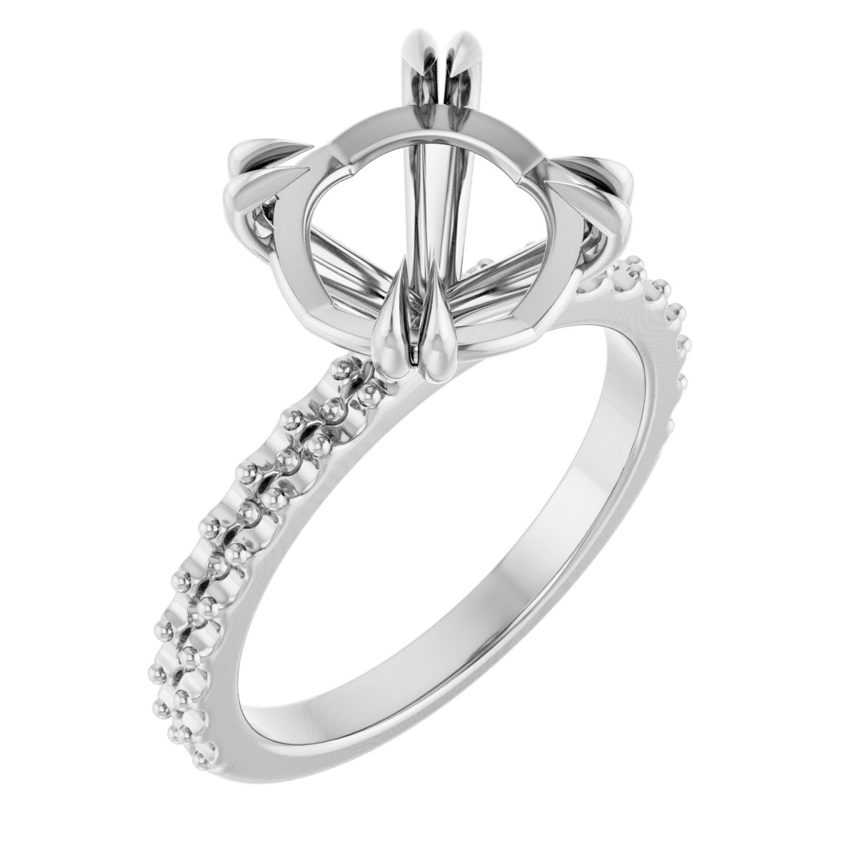 Double Claw-Prong Engagement Ring