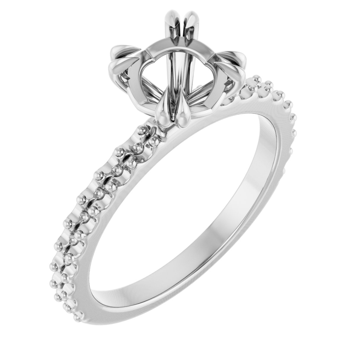 Double Claw-Prong Engagement Ring