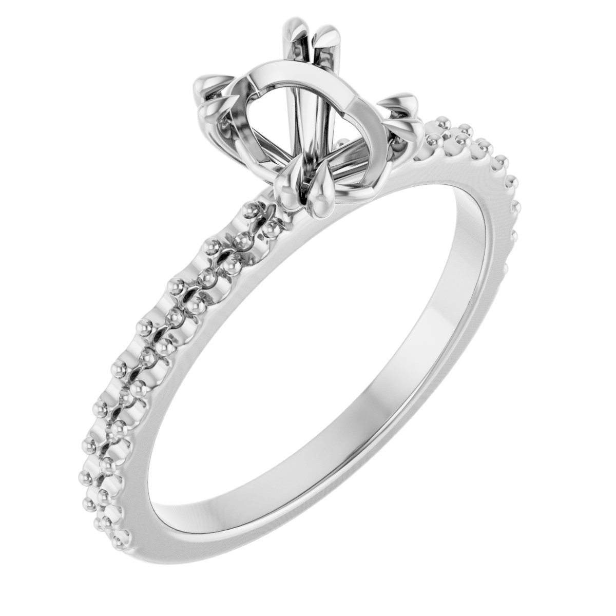 Double Claw-Prong Engagement Ring