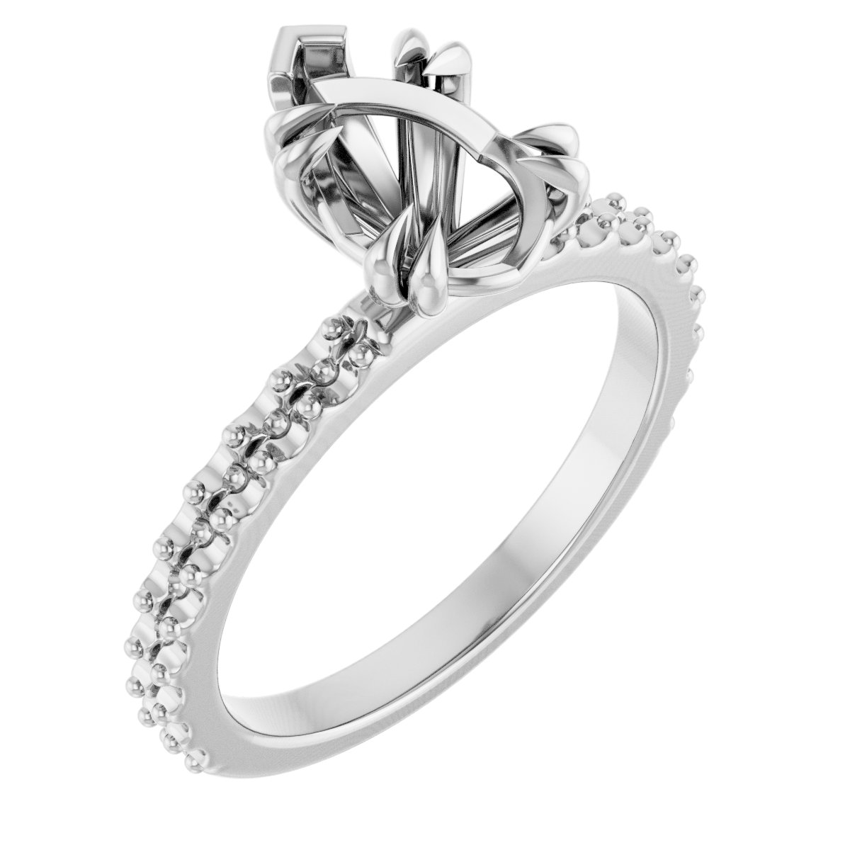 Double Claw-Prong Engagement Ring
