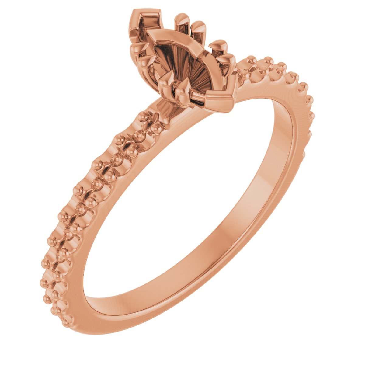 Double Claw-Prong Engagement Ring