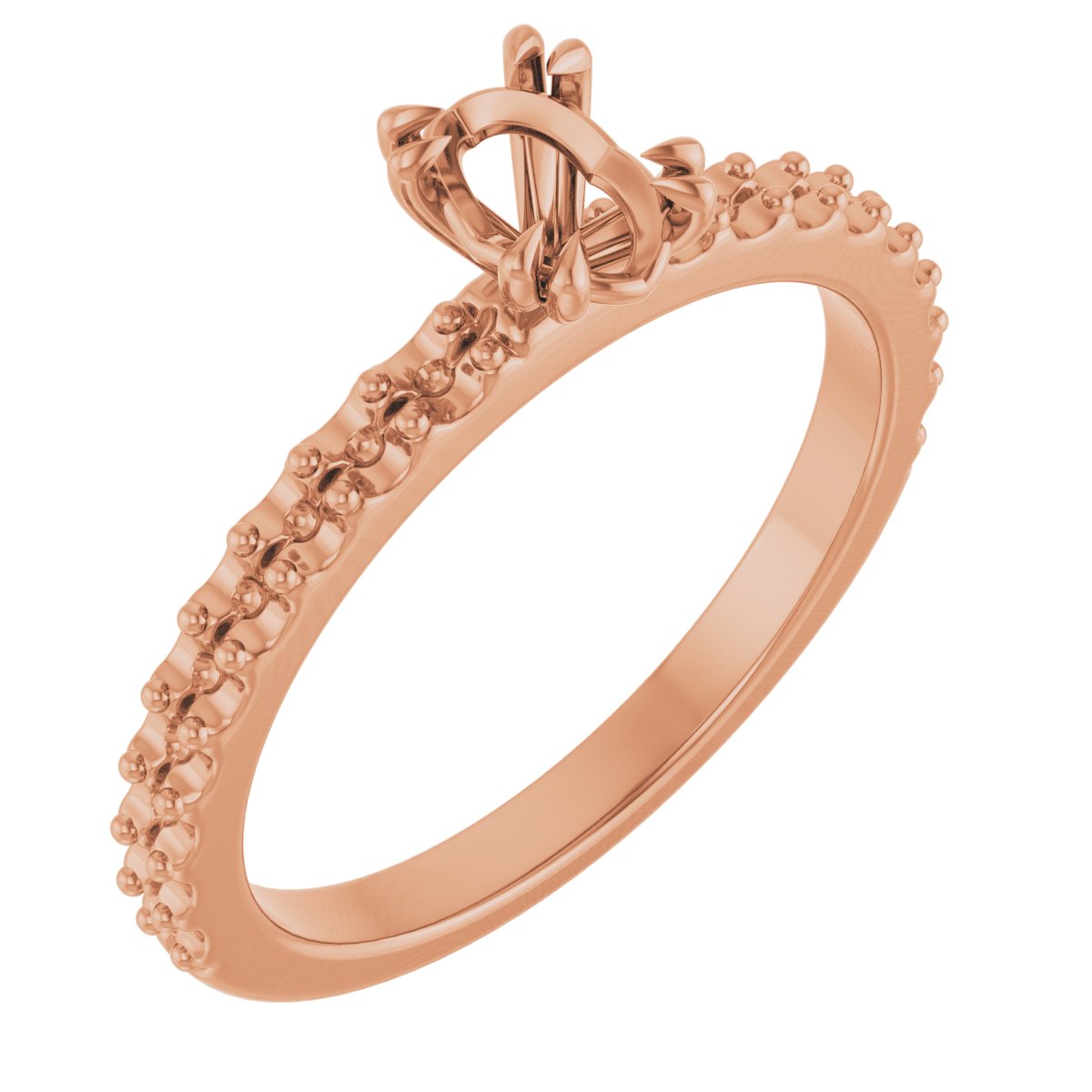 Double Claw-Prong Engagement Ring