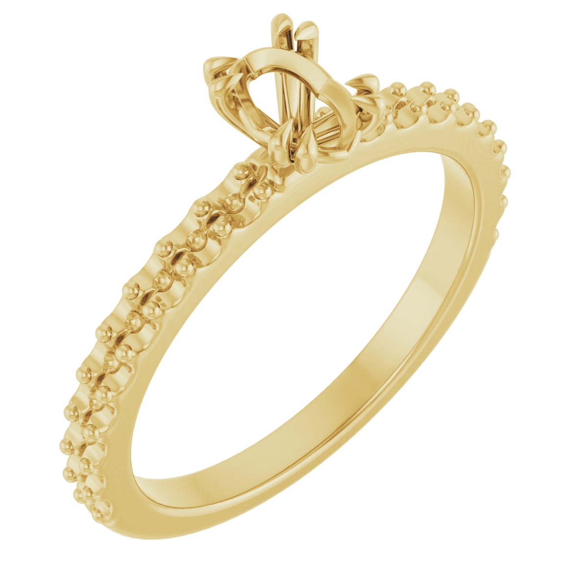 Double Claw-Prong Engagement Ring