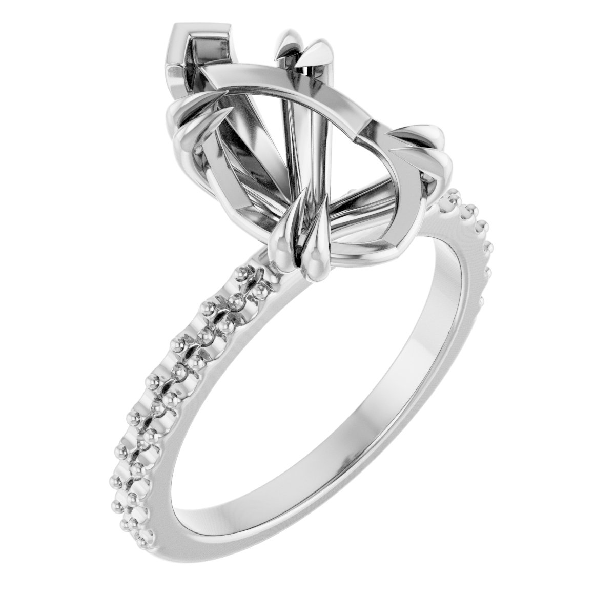 Double Claw-Prong Engagement Ring
