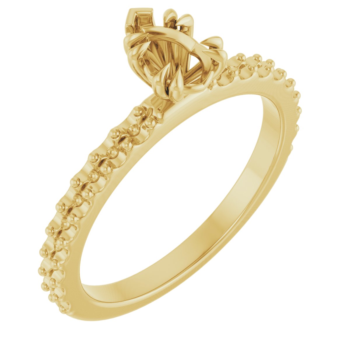 Double Claw-Prong Engagement Ring